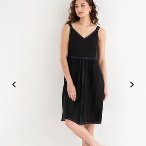 NWT Ricki’s Knee Length Black Linen Sleeveless Dress Size XXL